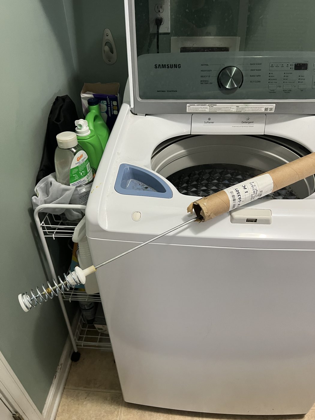 Samsung washing machine repair with service spring tool